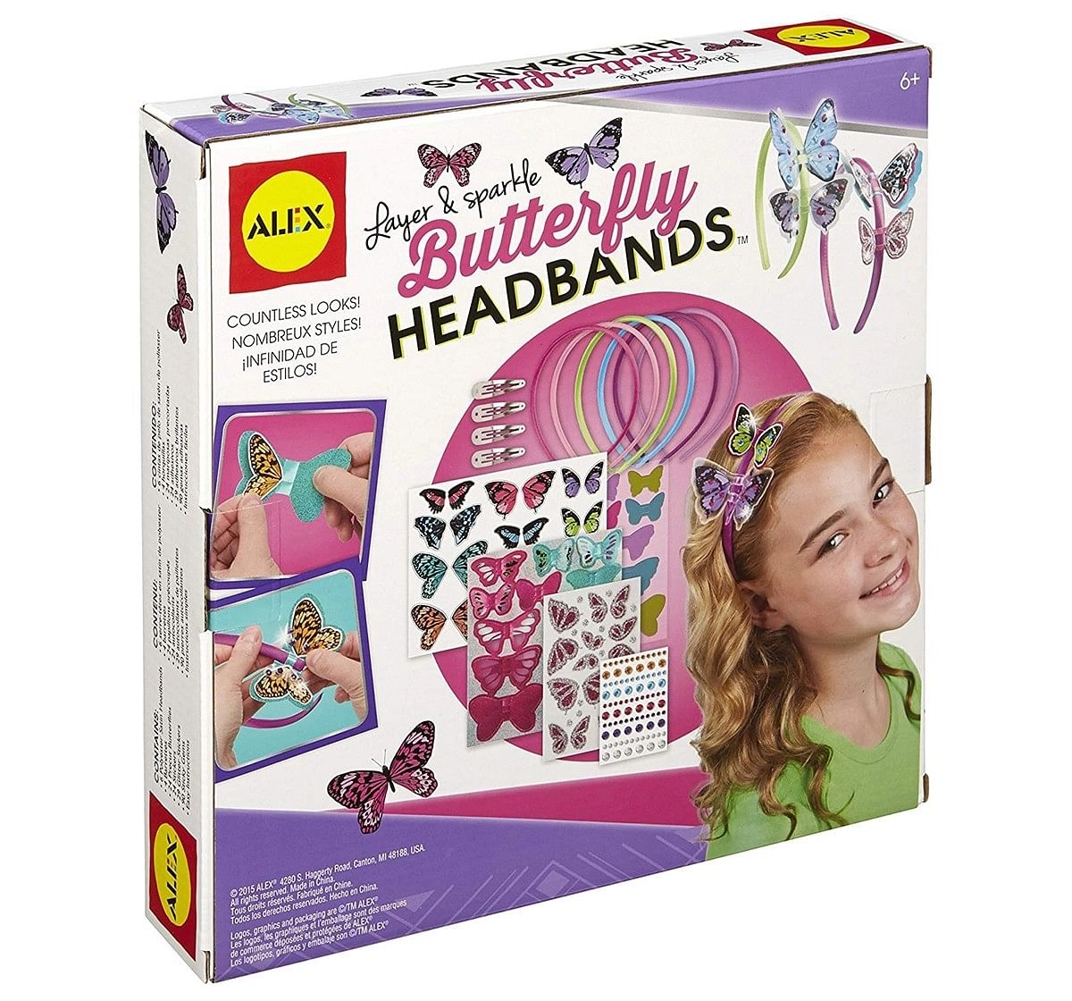 Alex Toys Do It Yourself Wear Layer And Sparkle Butterfly Headbands, Multi Color