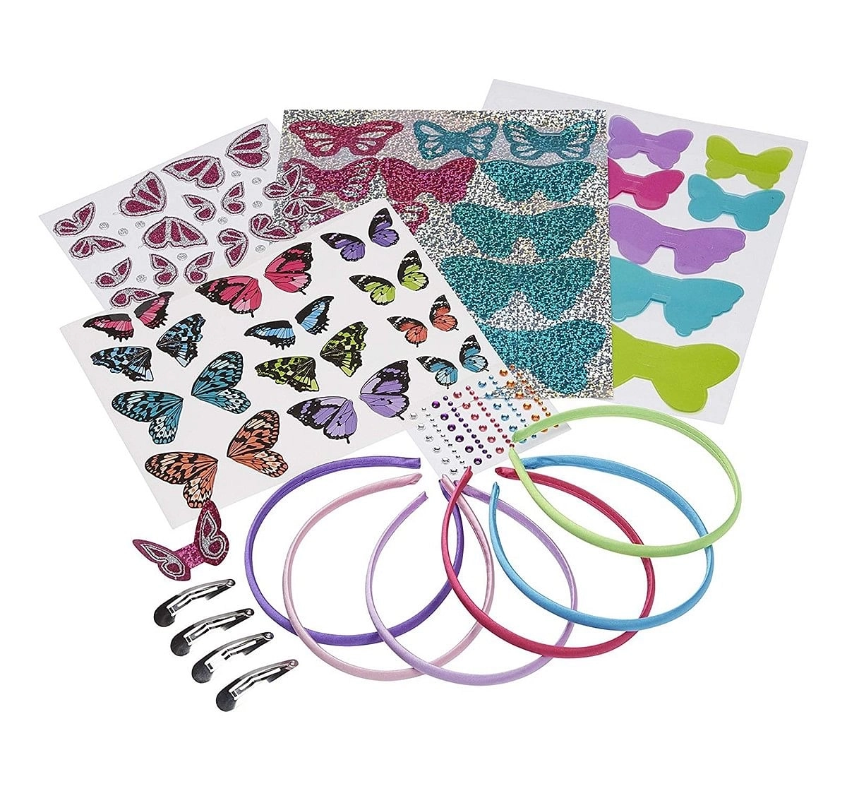 Alex Toys Do It Yourself Wear Layer And Sparkle Butterfly Headbands, Multi Color