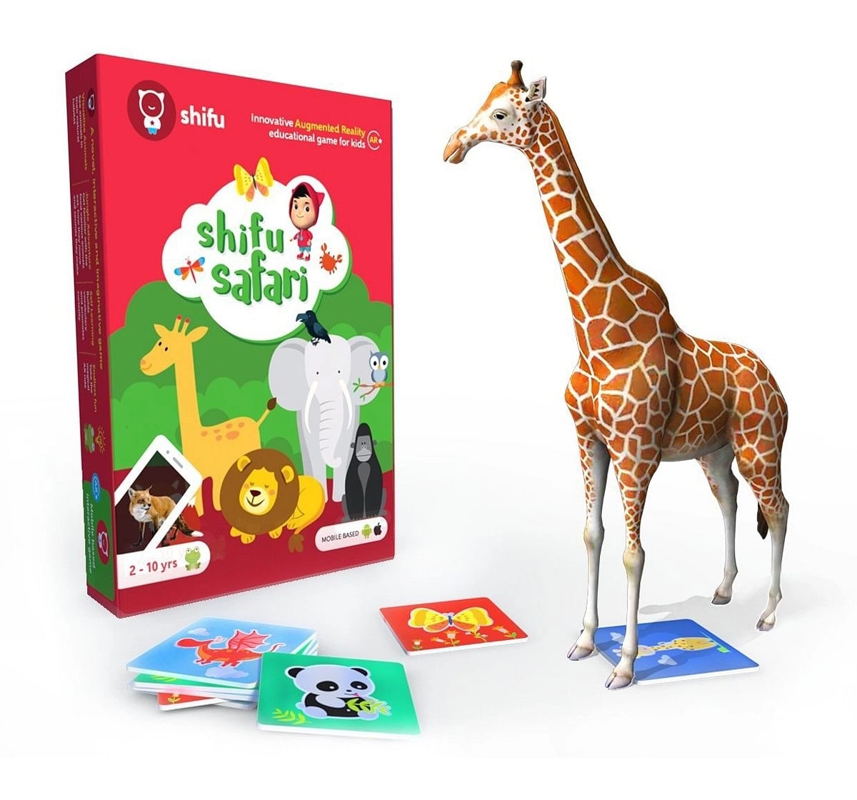 Playshifu Safari Augmented Reality Learning Games - Ios & Android (60 Animal Cards) Science Kits for Kids age 24M+ 