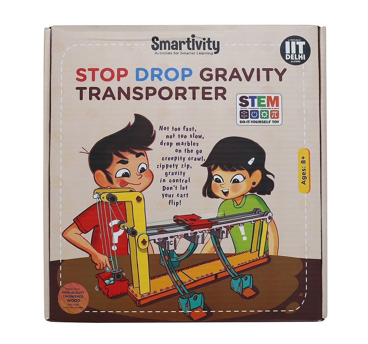 Smartivity Stop Drop Gravity Transporter : Stem, Learning, Educational and Construction Activity Toy Gift for Kids age 8Y+ (Multi-Color) 