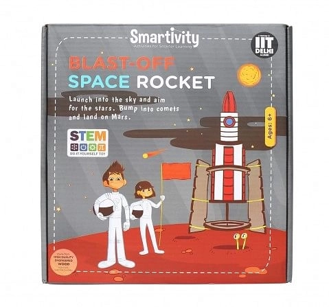 Smartivity Blast Off Space Rocket: Stem, Learning, Educational and Construction Activity Toy Gift for Kids age 6Y+ (Multi-Color)