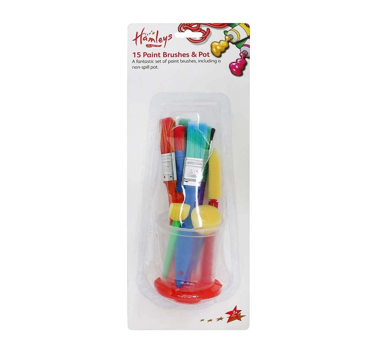 Hamleys Art and Craft, School Stationary, 15 Paint Brushes For Kids age 3Y+ 