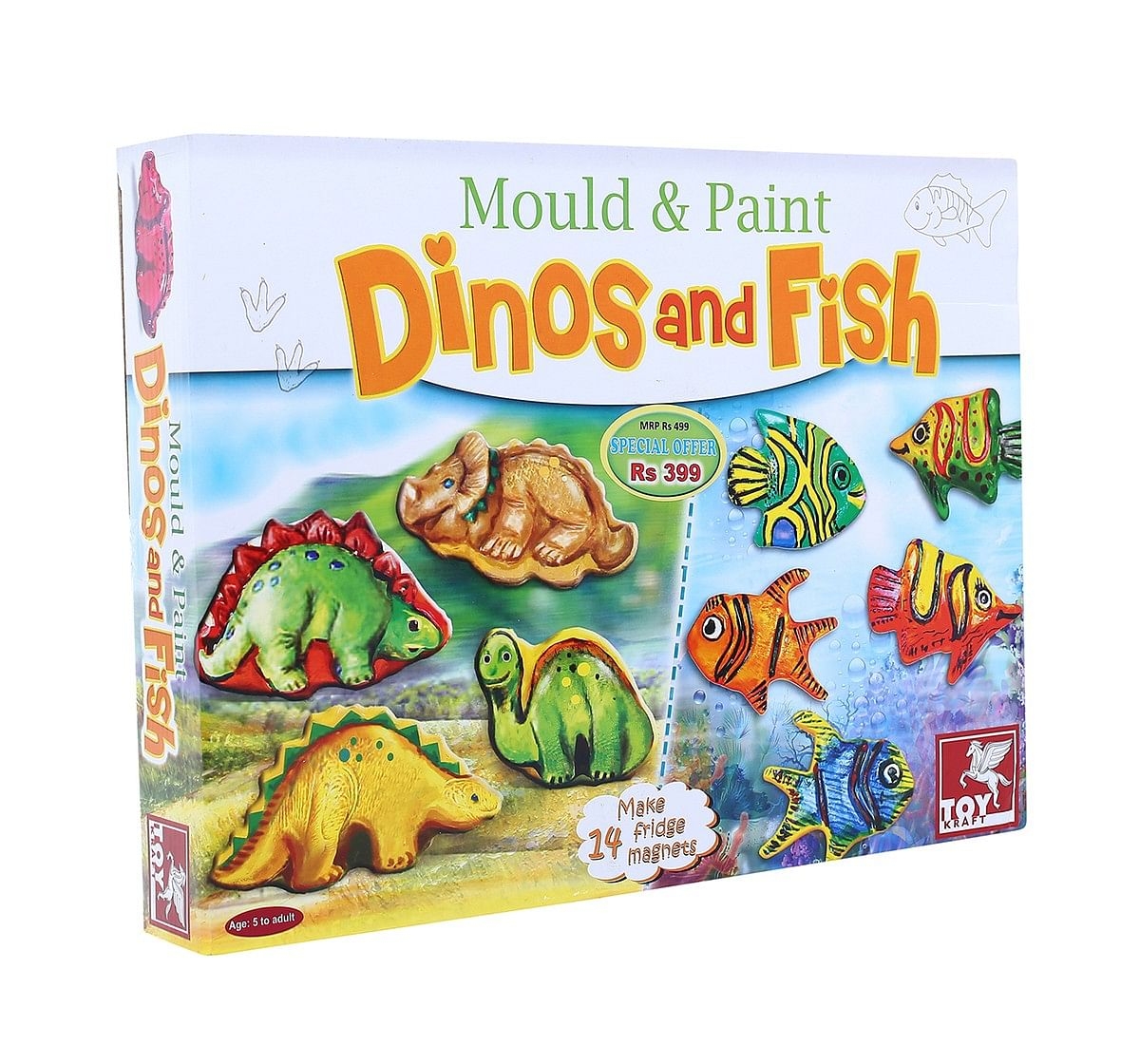Toy Kraft M And P - Dinos And Fish DIY Art & Craft Kits for Kids age 5Y+ 