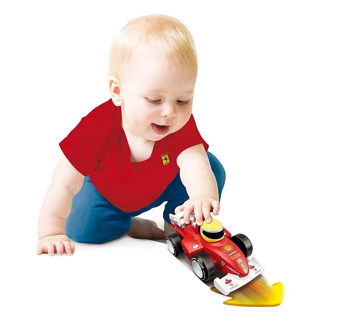 Bburago Junior Ferrari Touch Go Activity Toys for Kids Age 12M+ (Red)