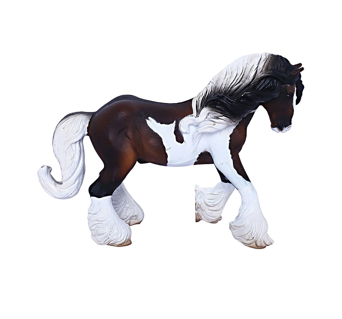 Collecta Tinker Stallion Piebald Animal Figure for Kids age 3Y+ (White)