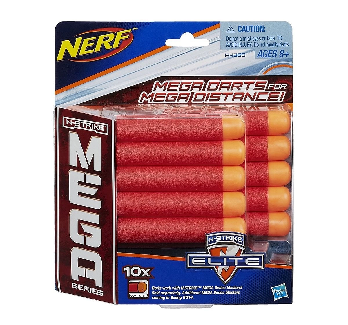Nerf Darts 10-Pack Refill For Nerf Mega Blasters -  8Y+ (Red)