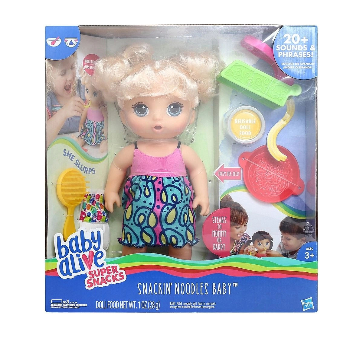 Baby Alive Baby Alive Snackin' Noodles Baby Doll Dolls & Accessories for age 3Y+ 