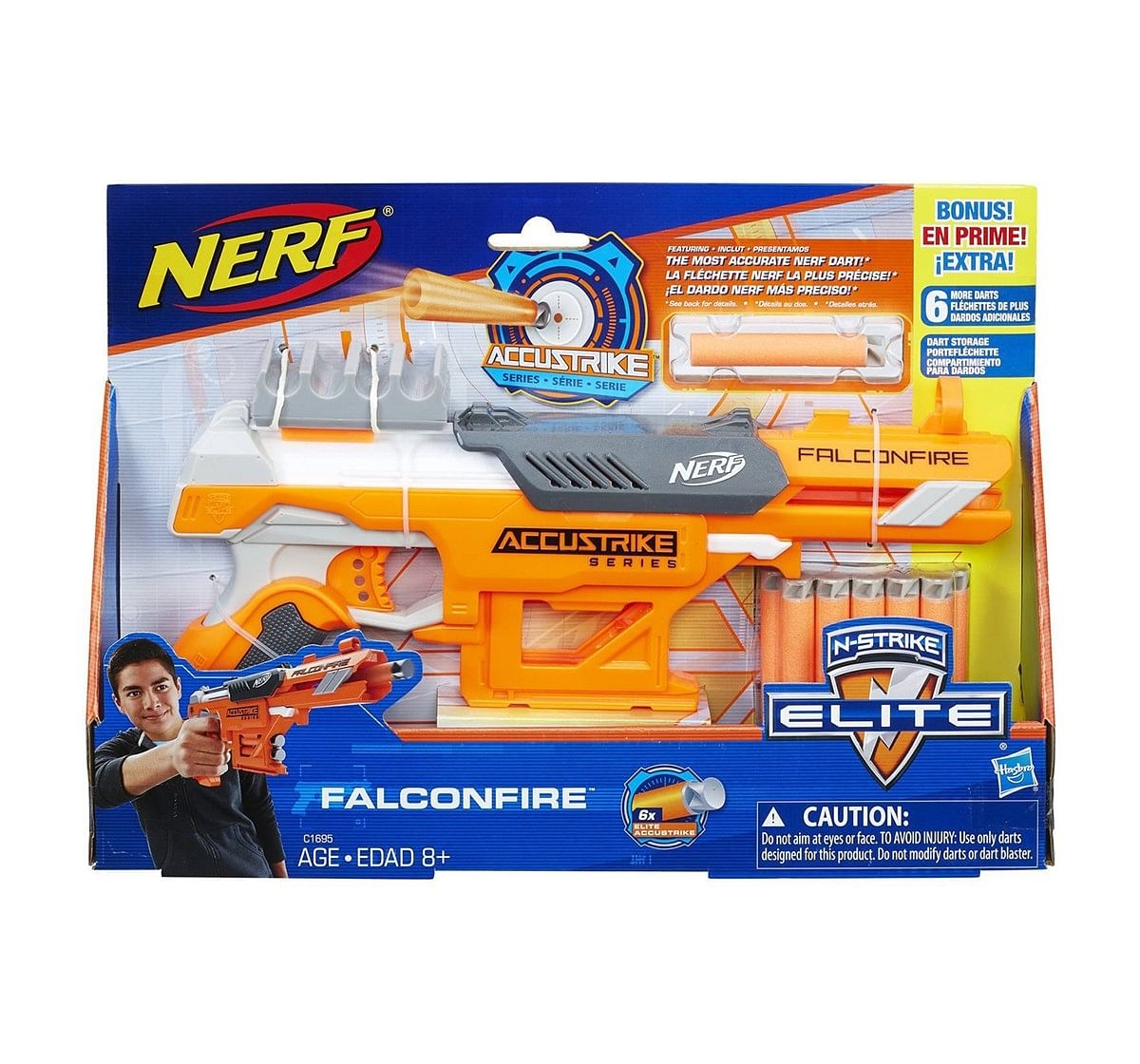 Nerf N-Strike Elite Accustrike Series Falconfire With Bonus 6-Darts  age 12Y+ 