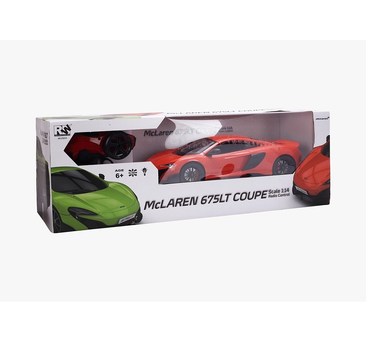 RW 1:14 McLaren 675LT Coupe Remote Control Car Remote Control Toys for Kids age 6Y+ (Green)