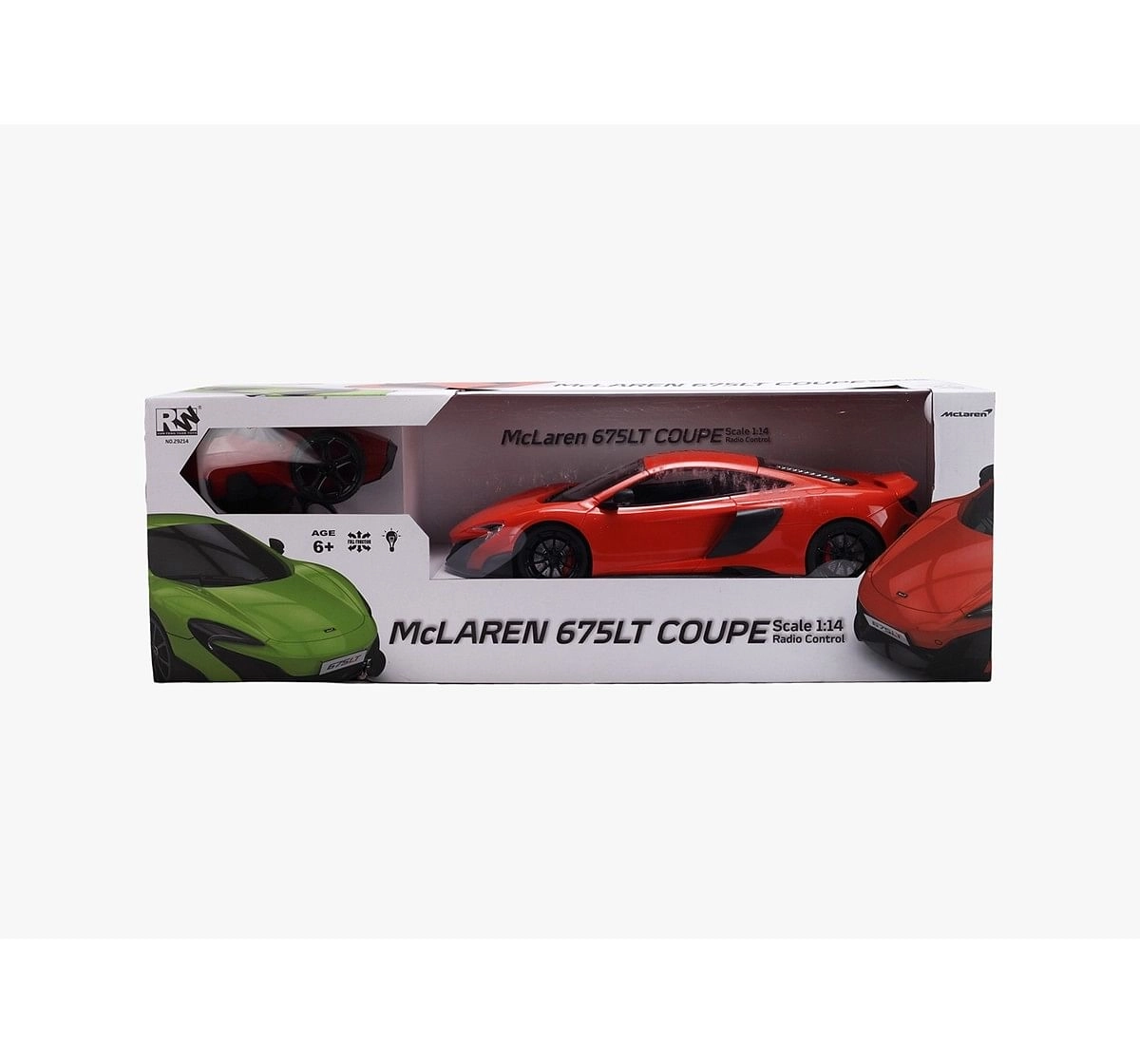 RW 1:14 McLaren 675LT Coupe Remote Control Car Remote Control Toys for Kids age 6Y+ (Green)