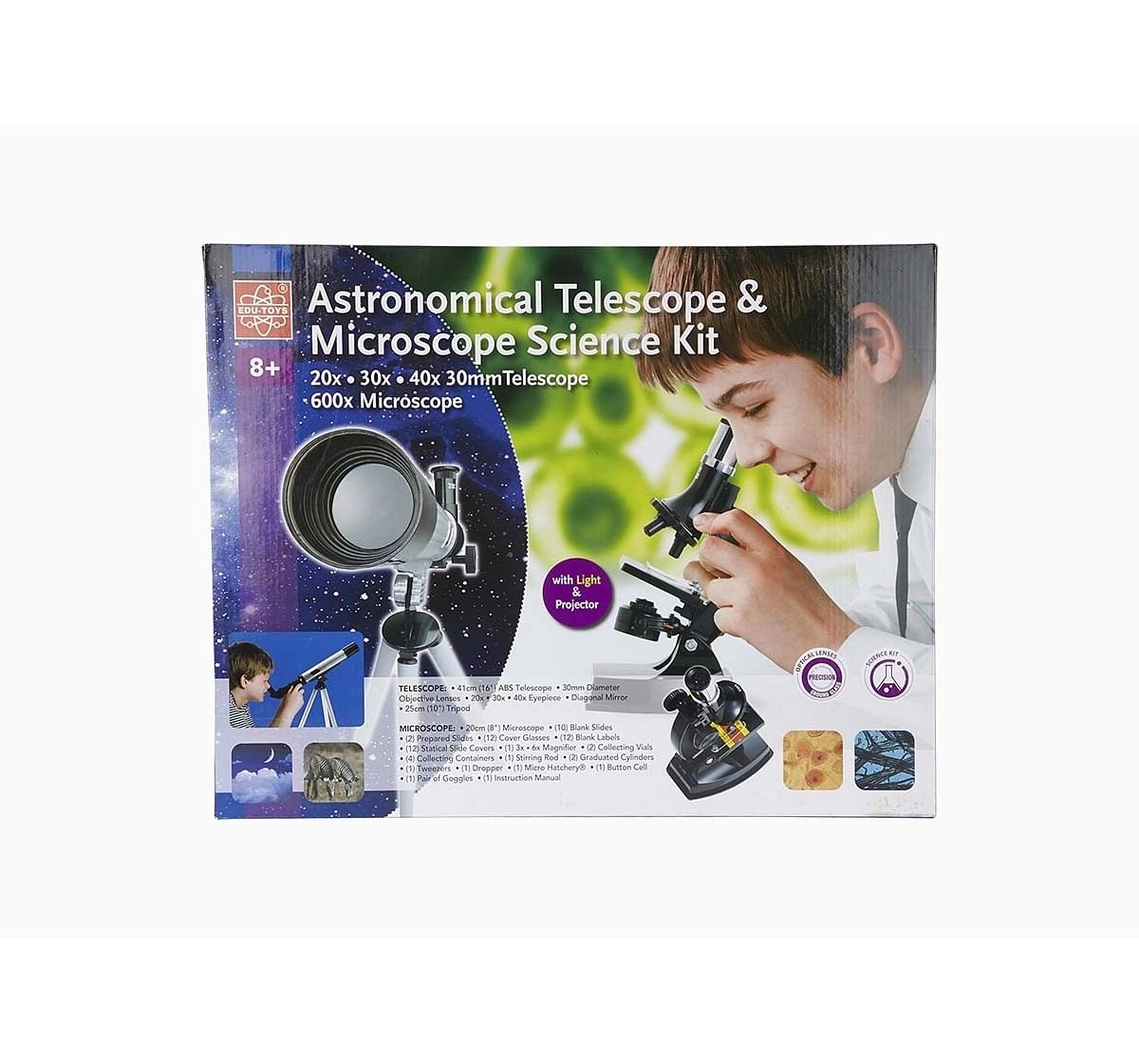 Eduscience Astronomical Telescope And Microscope Kit Equipments for Kids age 8Y+ 