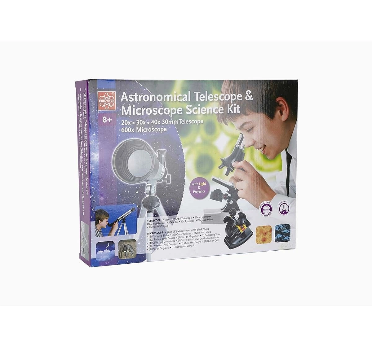Eduscience Astronomical Telescope And Microscope Kit Equipments for Kids age 8Y+ 