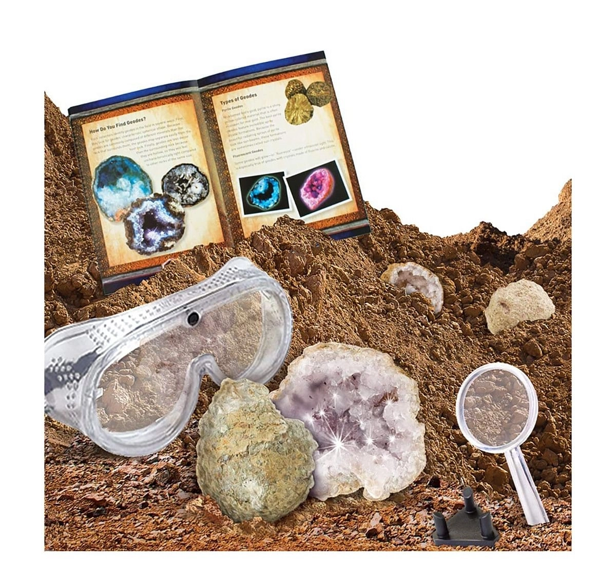  National Geographic Crack Open Geodes And Explore Crystals - Pack Of 2 for Kids age 3Y+ 