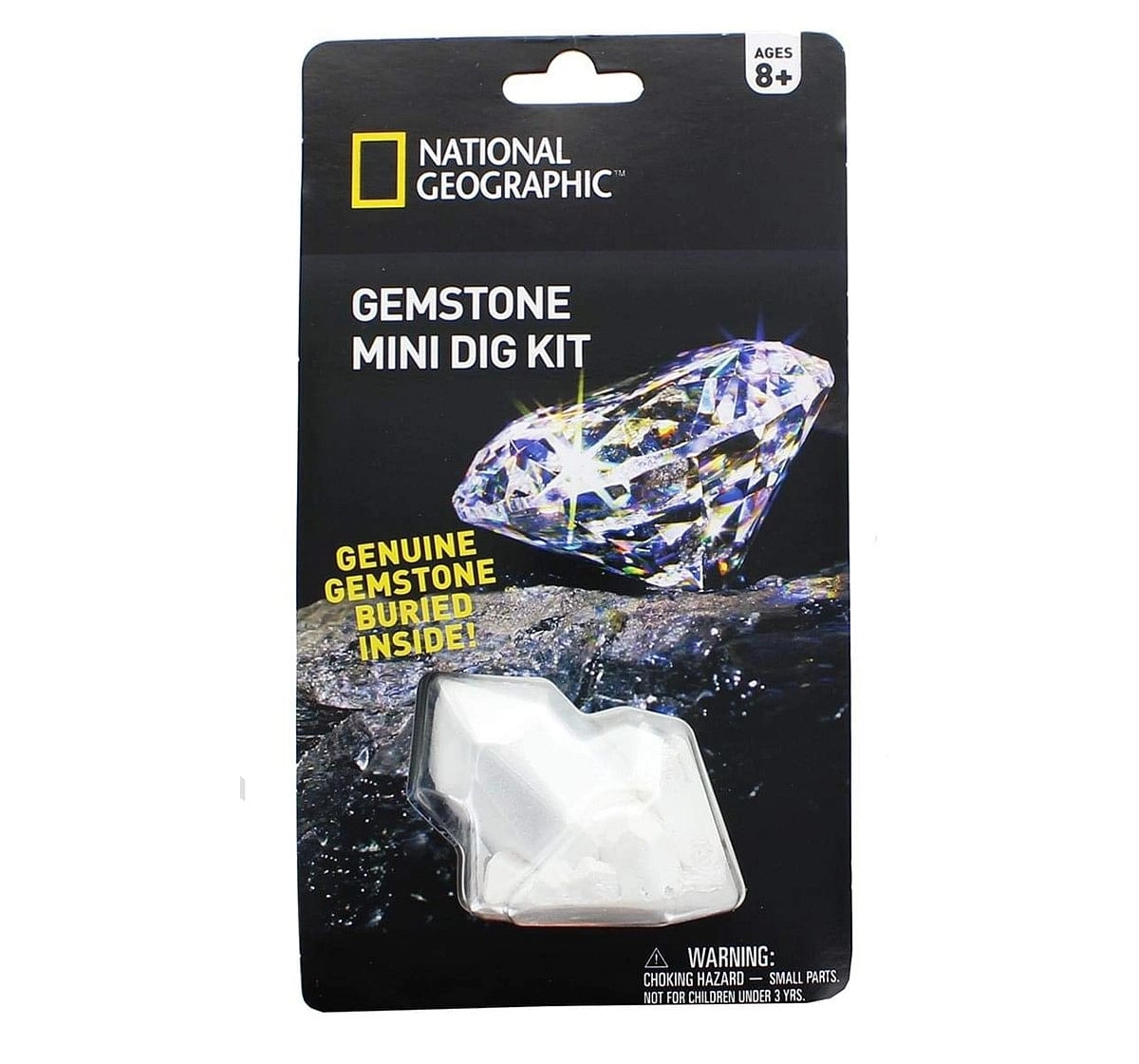 National Geographic Gemstone Mini Dig Kit for Kids age 6Y+ (White)
