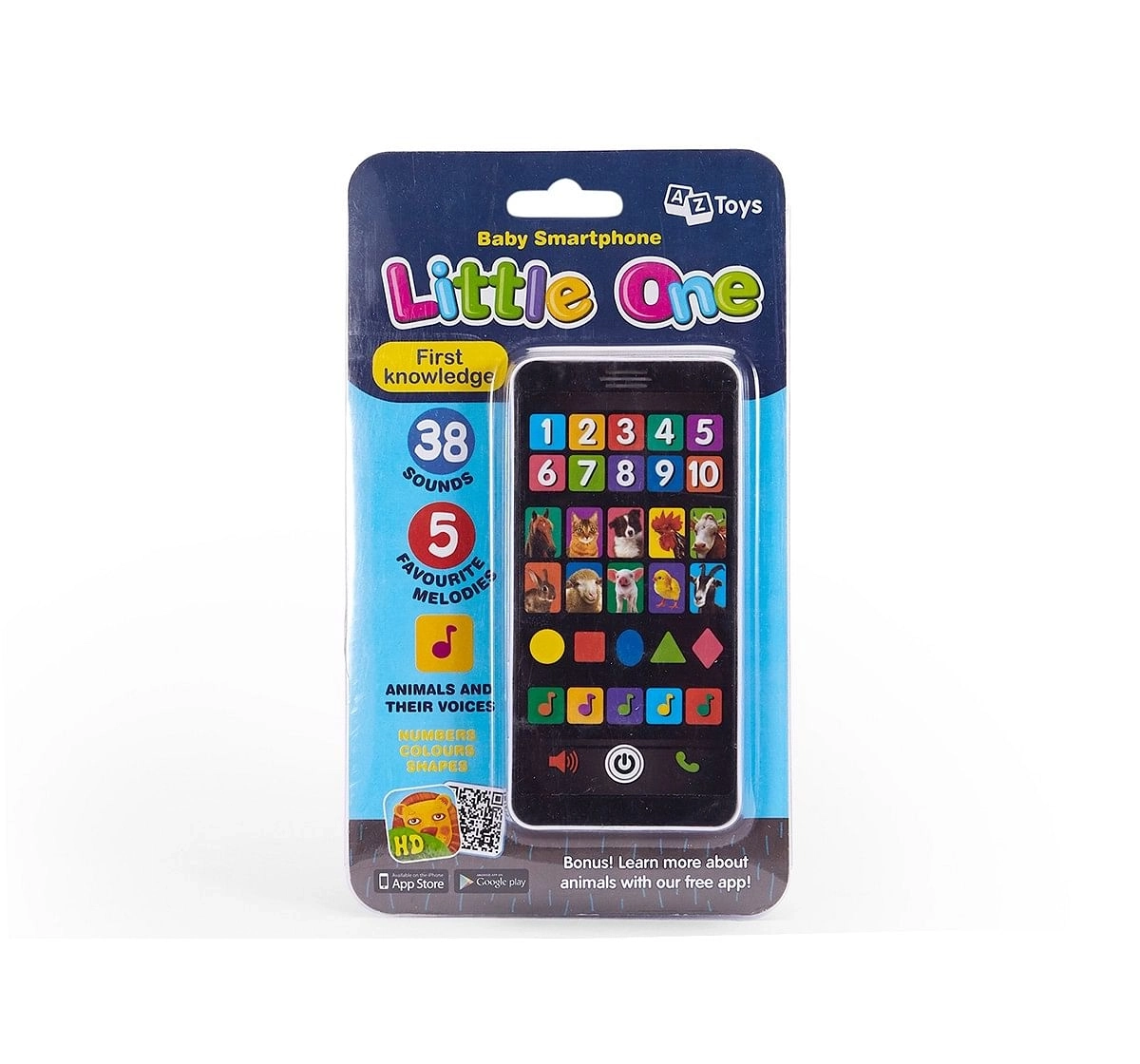 Comdaq AZ Baby Smartphone Learning Toy for Kids age 3Y+ (Black)