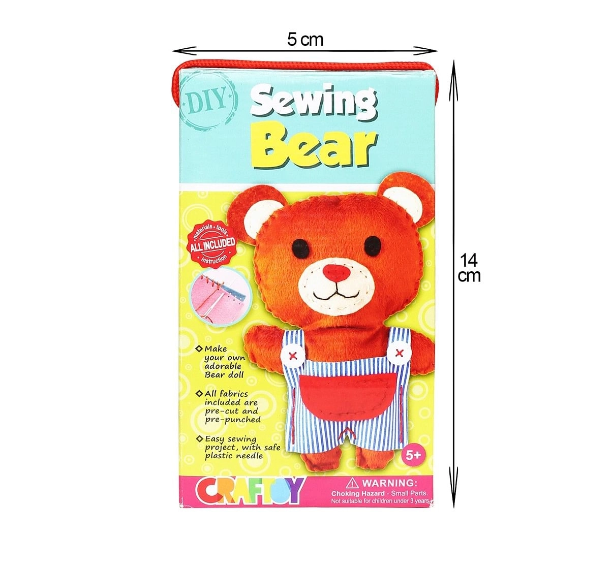 Comdaq Sewing Teddy Bear DIY Art & Craft Kit for Kids age 5Y+ 