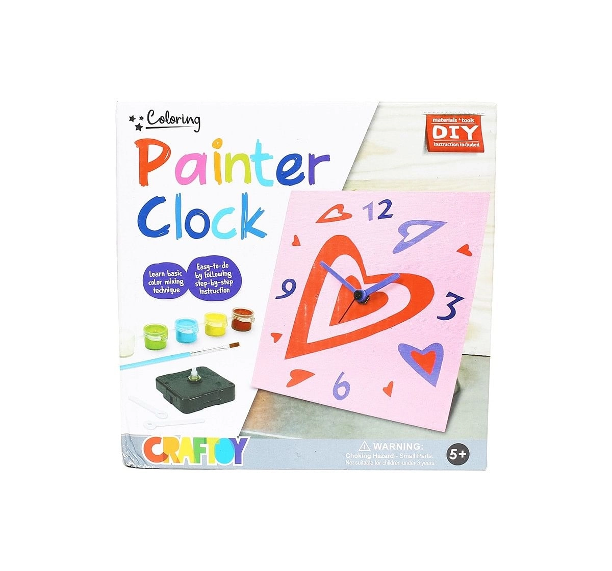 Comdaq Painter Clock DIY Art & Craft Kit for Kids age 5Y+ 