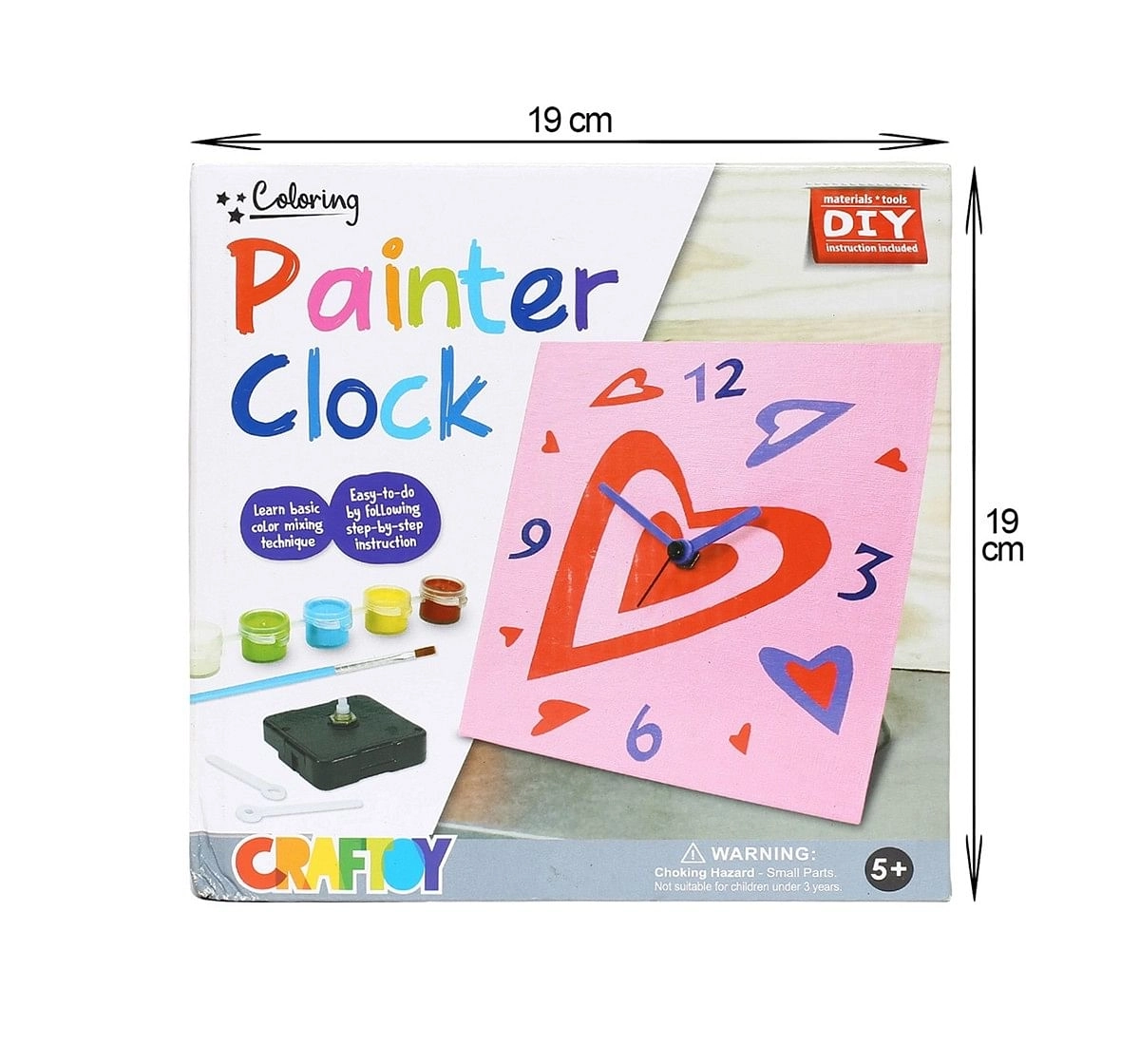 Comdaq Painter Clock DIY Art & Craft Kit for Kids age 5Y+ 