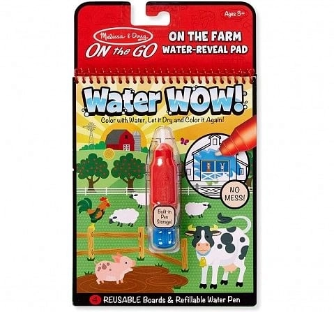 Melissa & Doug On The Farm Water-Reveal Pad- Red School Stationery for Kids age 3Y+ 