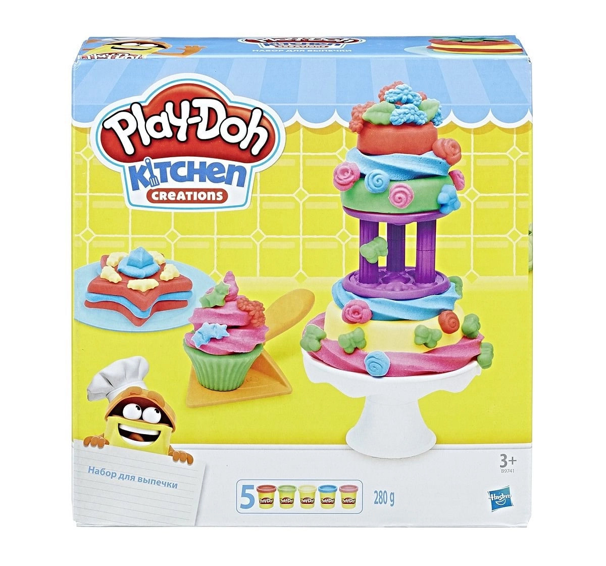 Play-Doh Kitchen Creations Frost 'n Fun Cakes  Clay & Dough for Kids age 3Y+ 