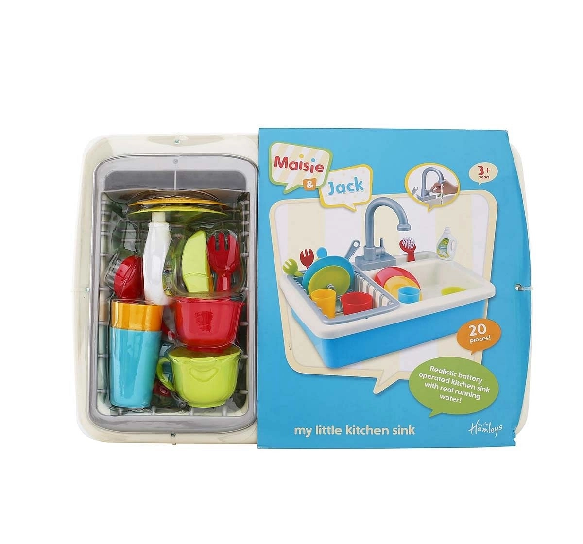 Play Time Blue Kitchen Sink Set & Appliances for age 3Y+ 