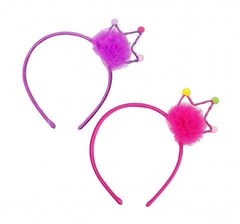 Luvley Party Pom Pom Crown Headband Assorted Girls Accessories age 3Y+ 
