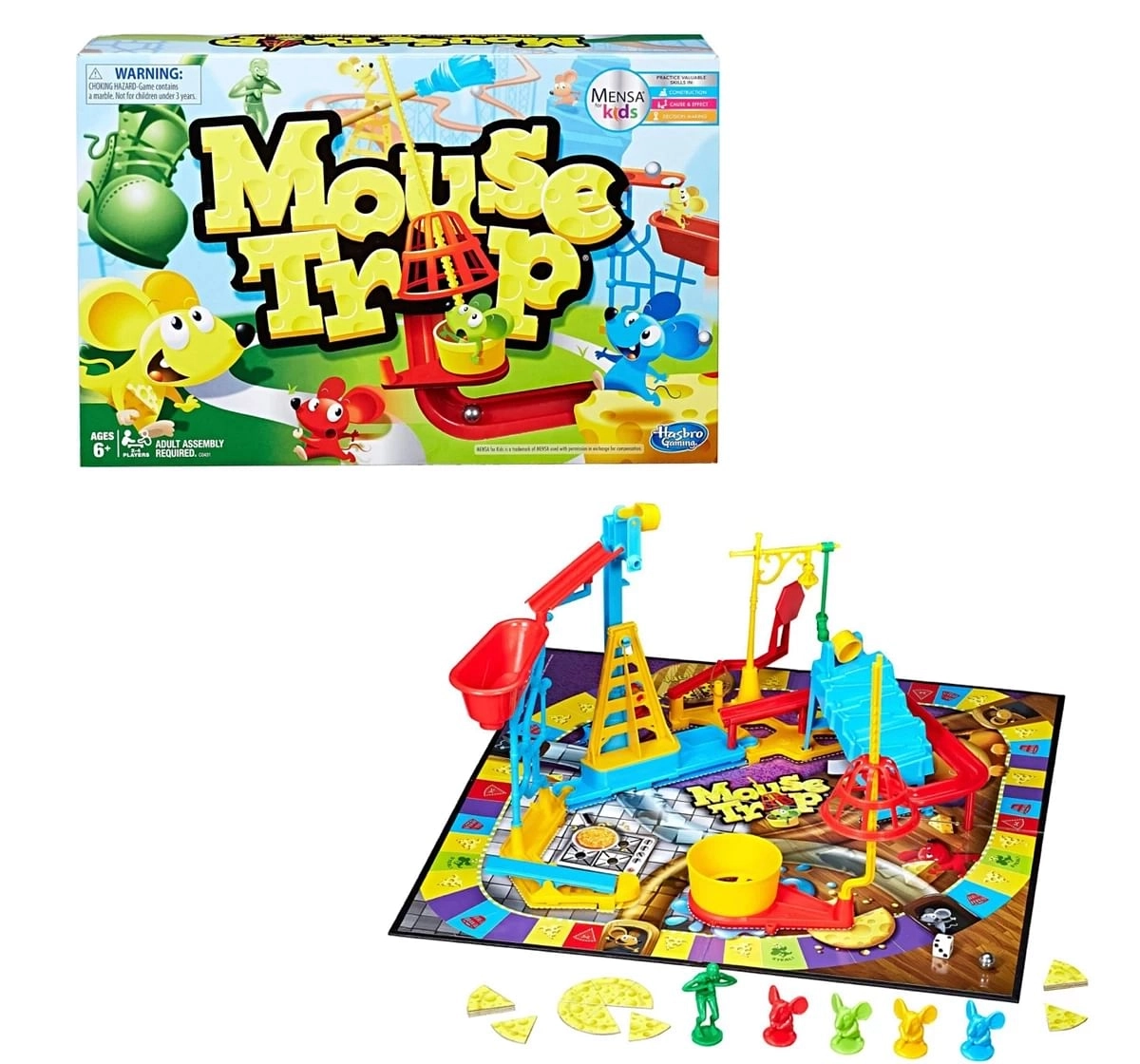 Hasbro Gaming Mouse Trap Board Game for Kids 6Y+, Multicolour