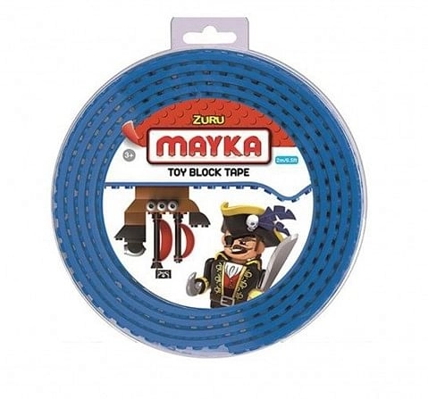 Zuru Mayka Toy Block Tape, 6.5tf/2m 4-stud (Assorted), LEGO Compatible , 3Y+
