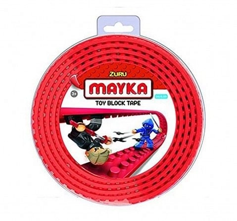 Zuru Mayka Toy Block Tape, 6.5tf/2m 2-stud (Assorted), LEGO Compatible , 3Y+