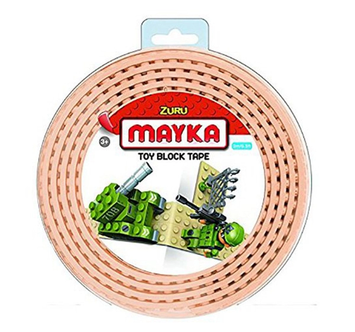 Zuru Mayka Toy Block Tape, 6.5tf/2m 2-stud (Assorted), LEGO Compatible , 3Y+