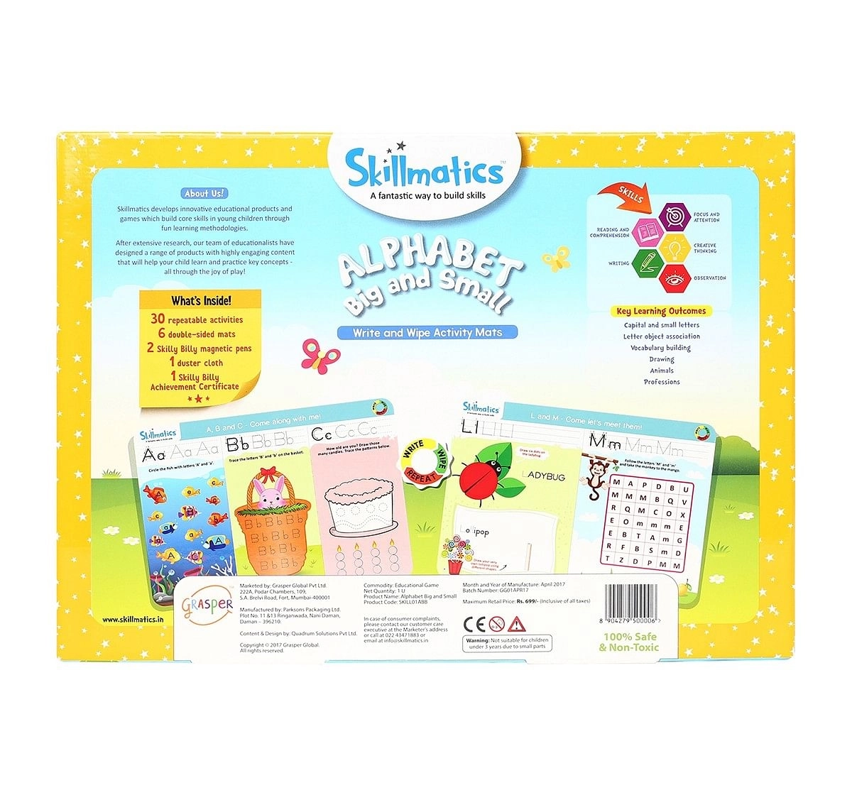 Skillmatics Educational Game: Alphabet Big And Small, 3-6 Years