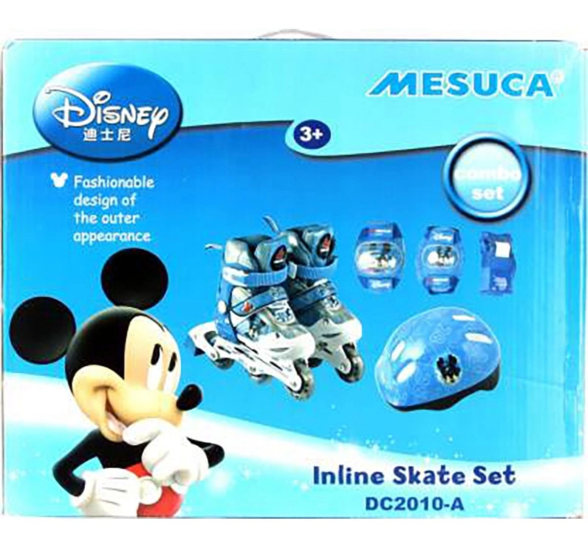 Disney Mickey Inline Skate Combo Set, Skates and Skateboards for Kids age 3Y+ 