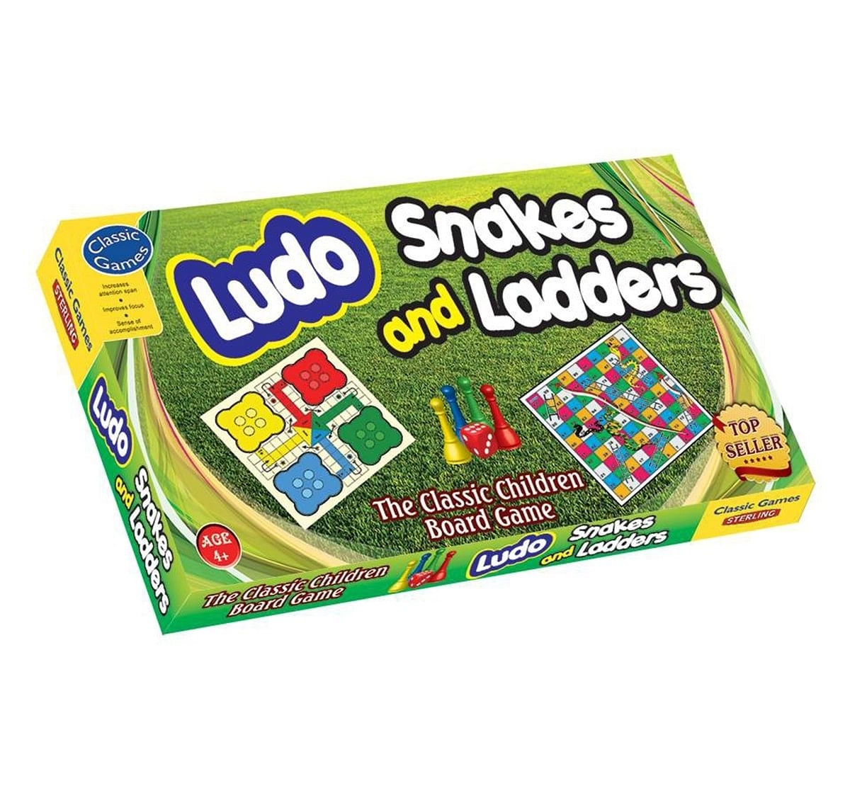 Sterling 2 In 1 Ludo Snake And Ladder Board Game,  4Y+(Multicolour)