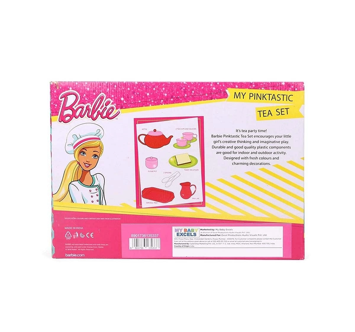 Barbie Tea Set Kitchen Sets & Appliances for Kids Age 3Y+