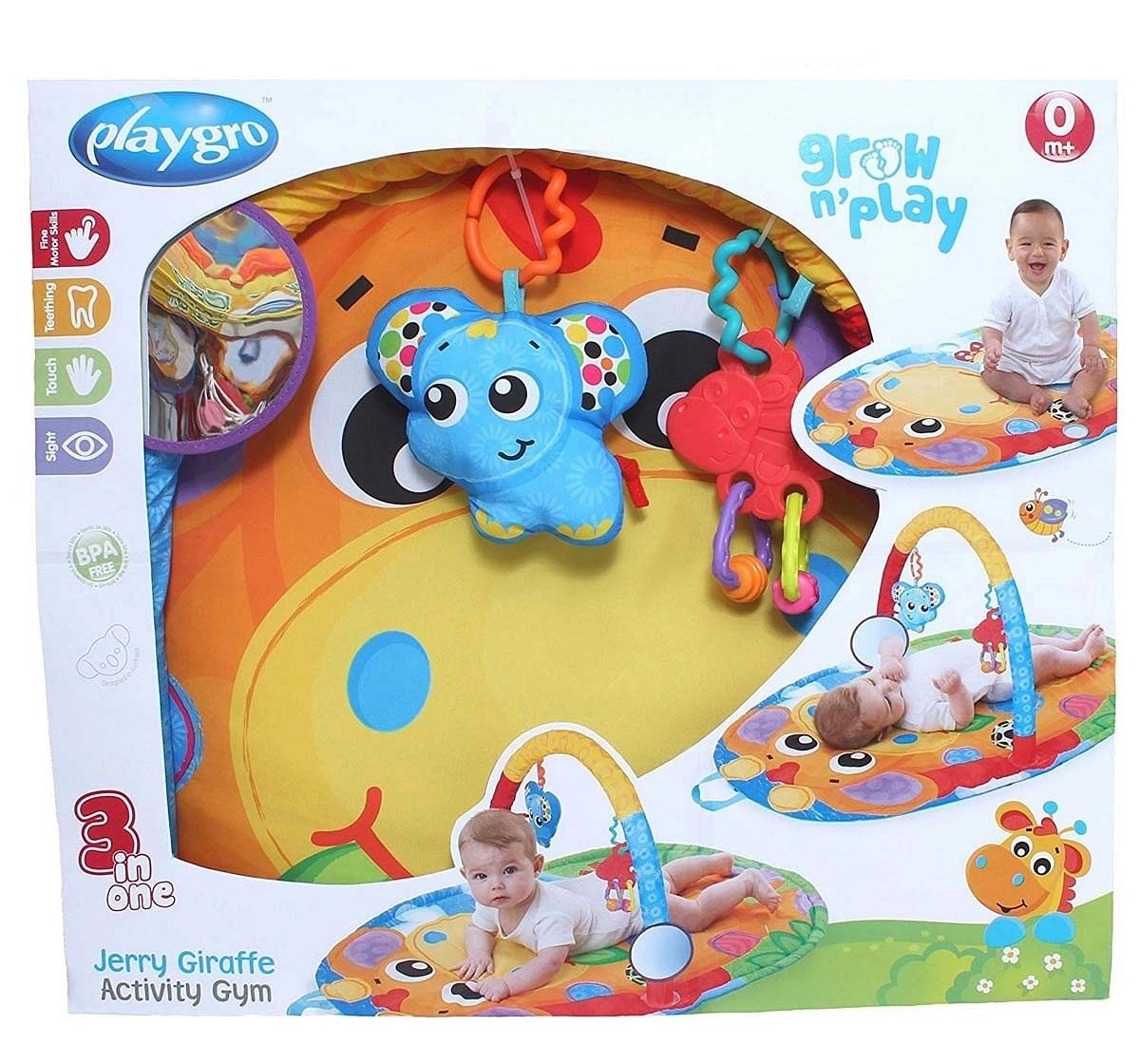 Playgro Jerry Giraffe Activity Gym Baby Gear for Kids age 0M+ 