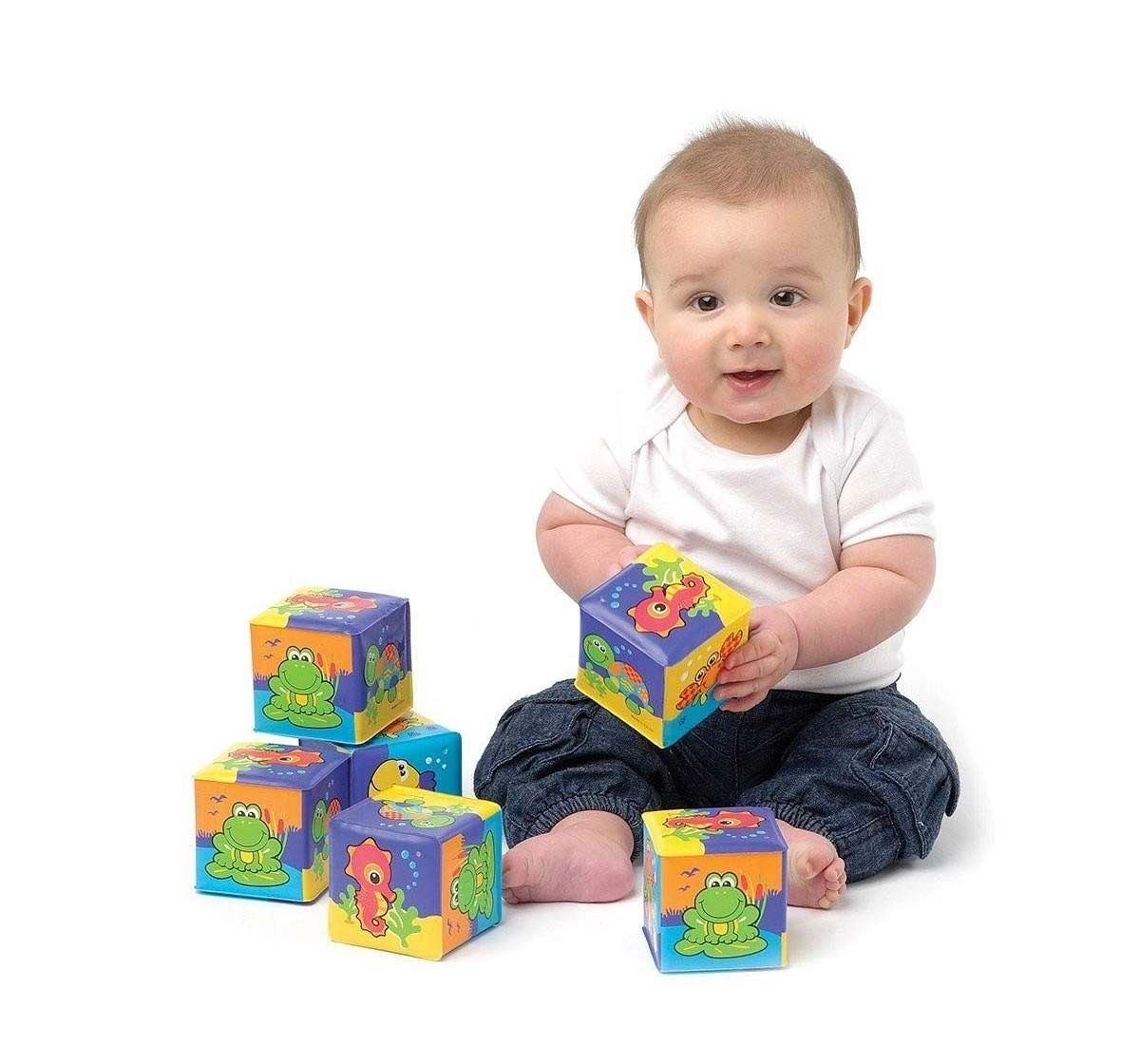 Playgro My First Soft Blocks - Multicolor Early Learner Toys for Kids age 3M+ 