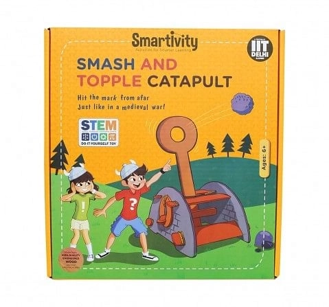 Smartivity Smash And Topple Catapult: Stem, Learning, Educational and Construction Activity Toy STEM for Kids age 6Y+ 