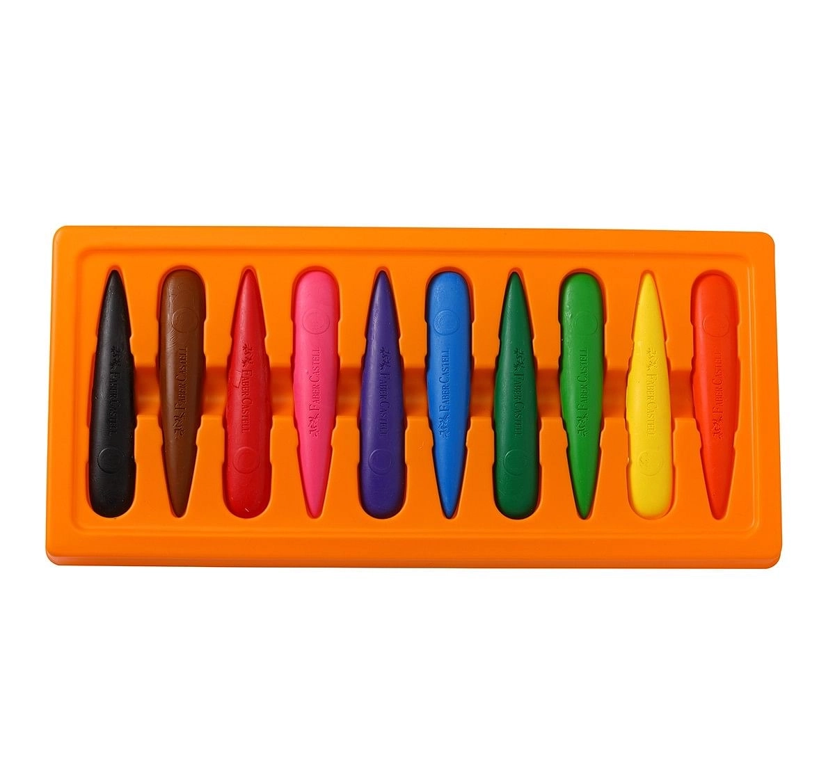 Faber-Castell 122710  first grip crayon set of 10, 3Y+