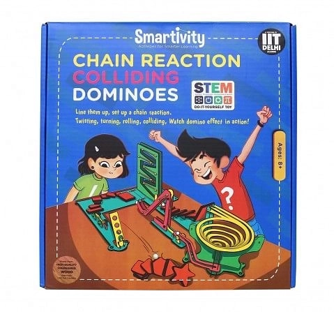 Smartivity Chain Reaction Colliding Dominoes: Stem, Learning, Educational and Construction Activity Toy for Kids age 8Y+ 