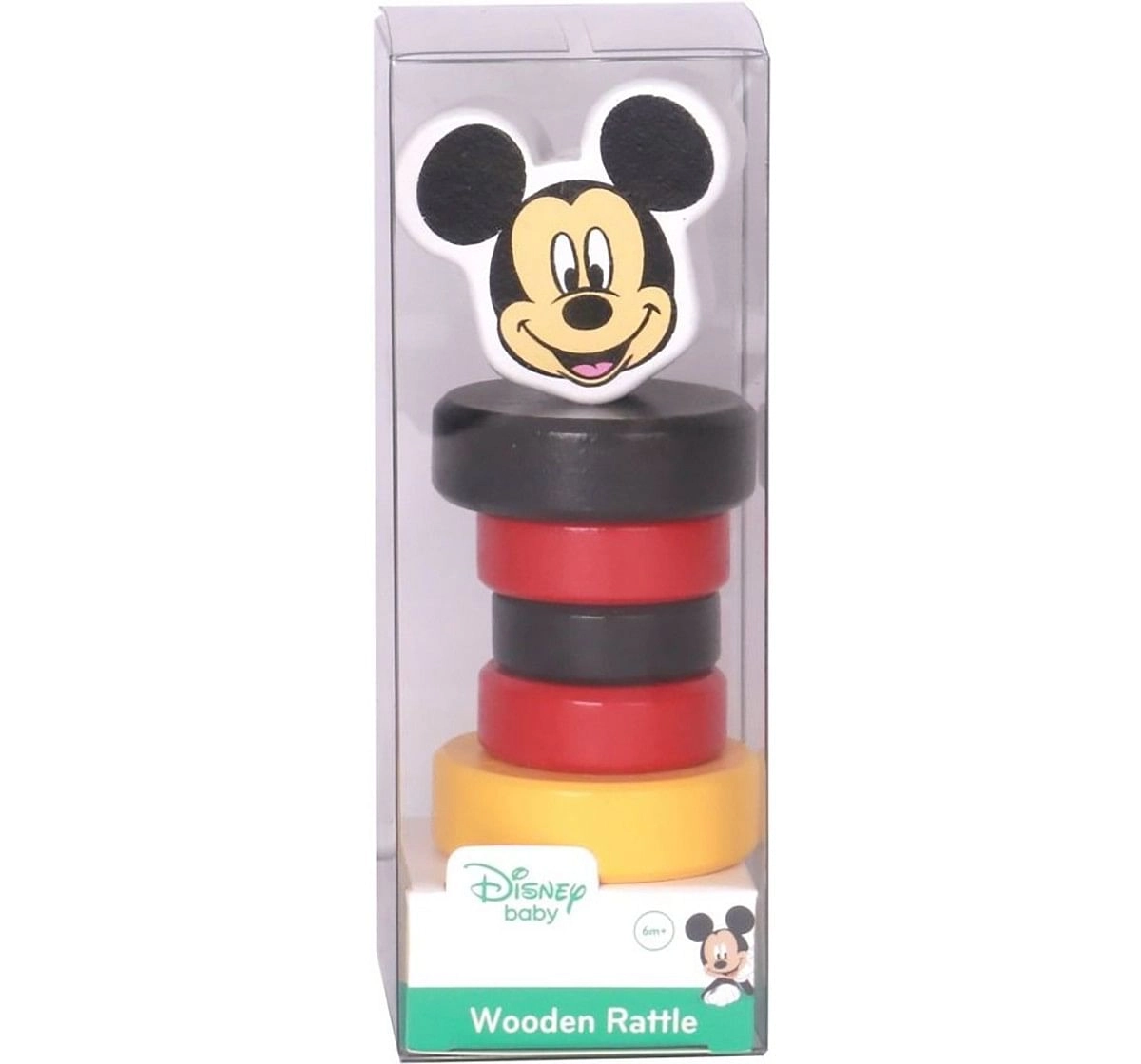 Disney Mickey Wooden Rattle for New Born Kids age 6M+ 