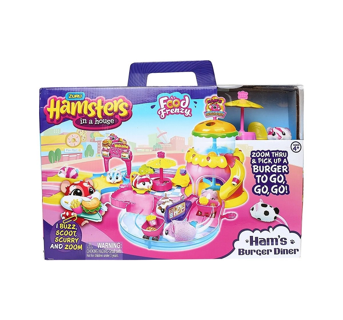 Zuru Hamsters in A House - Ham'S Burger Diner Collectable Dolls for Kids age 4Y+ 
