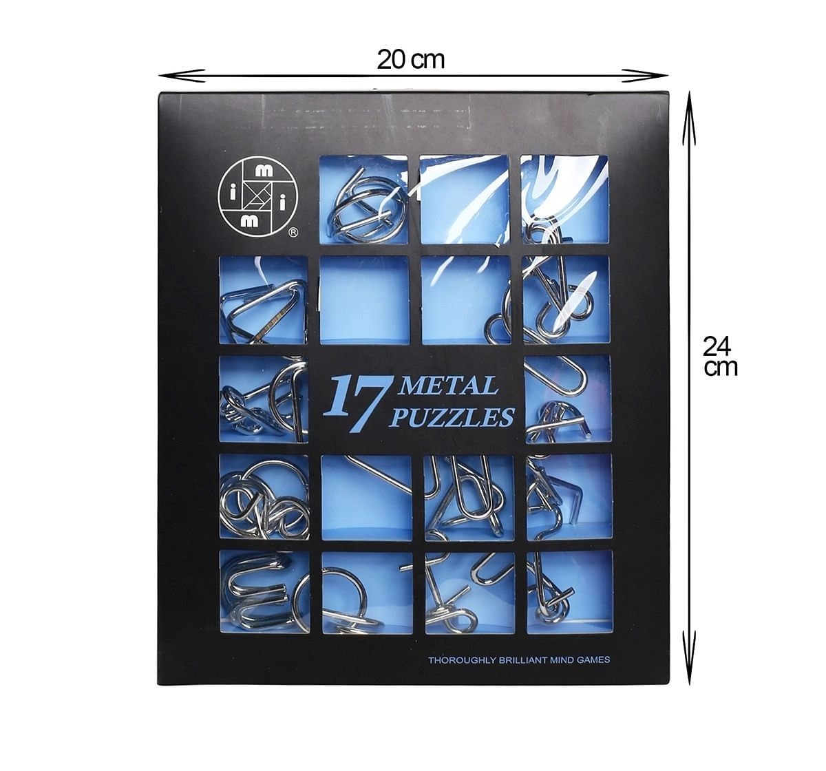 Mi 17 In 1 Metal Puzzle Games for Kids age 5Y+ (Silver)