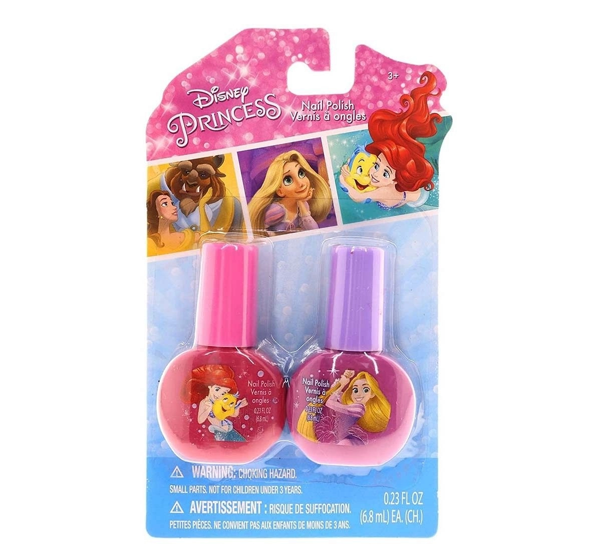 Townley Girl Disney Princess Nail Polish - Set Of 2 Pack Diy Art & Craft Kits for Kids Age 3Y+
