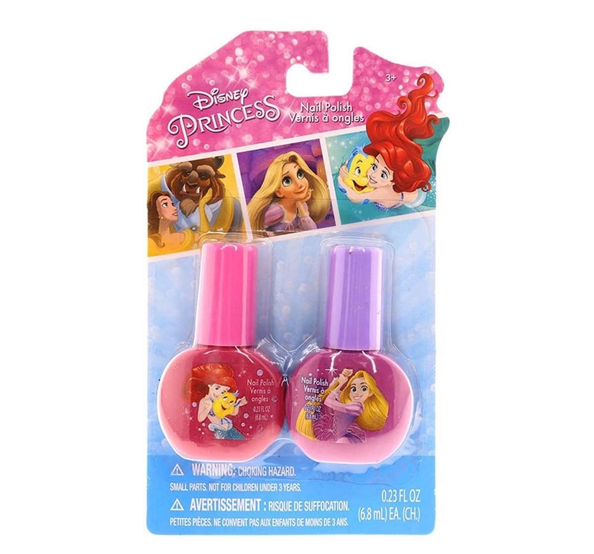 Townley Girl Disney Princess Nail Polish - Set Of 2 Pack Diy Art & Craft Kits for Kids Age 3Y+