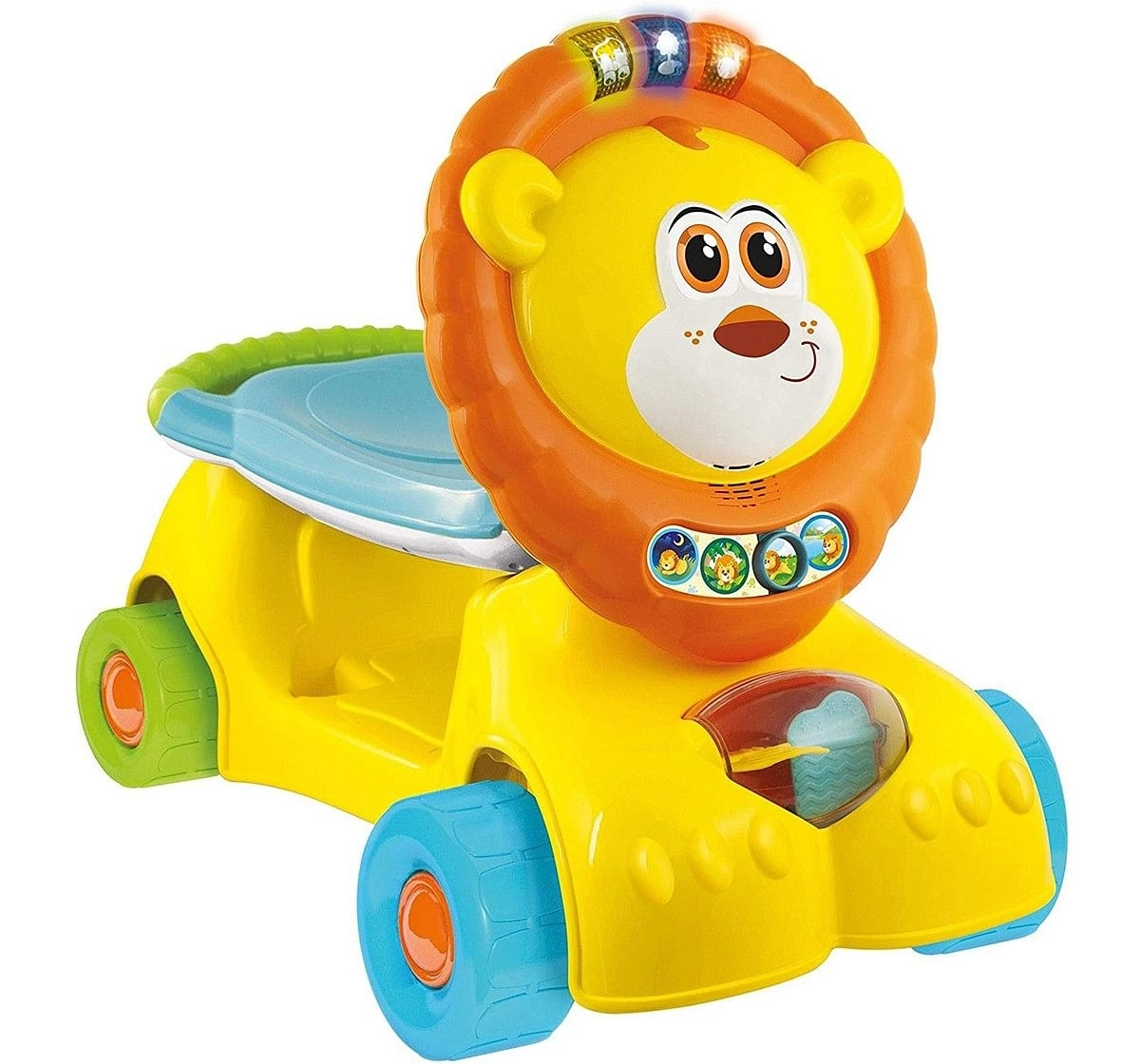 Winfun 3 in 1 Grow With Me Lion Scooter Baby Gear for Kids age 12M+ (Yellow)