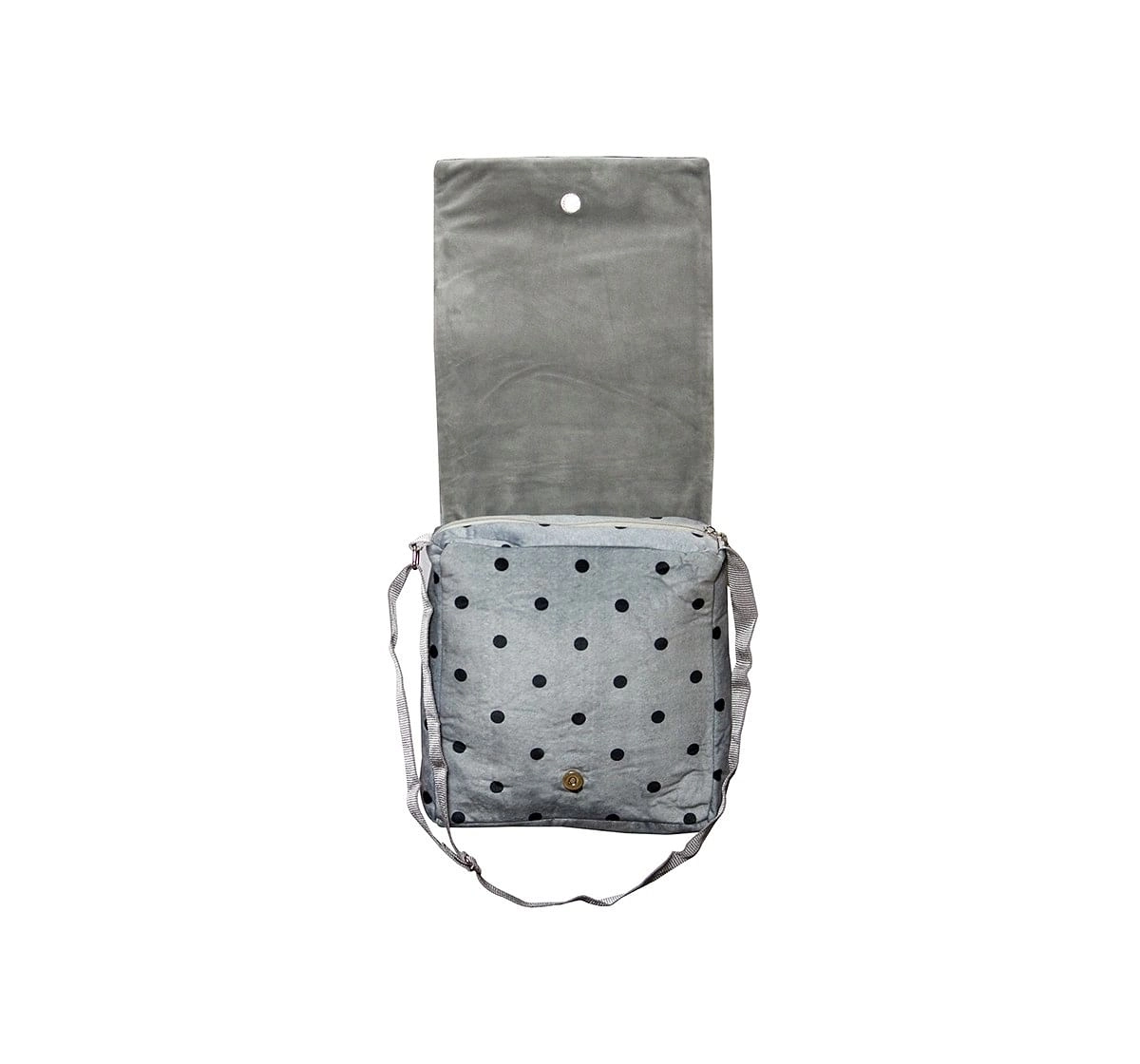 Disney Happiness Zipper Closure Mickey Mouse Printed Sling Bag_Grey_Free Size Plush Accessories for Kids age 12M+ - 27.94 Cm 
