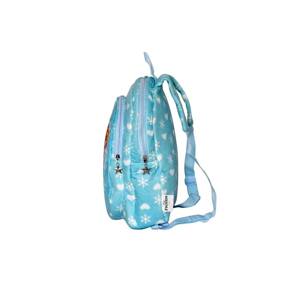  Disney Happiness Zipper Closure Blue Frozen Print Backpack Free Size Plush Accessories for Kids age 12M+ 35 Cm 