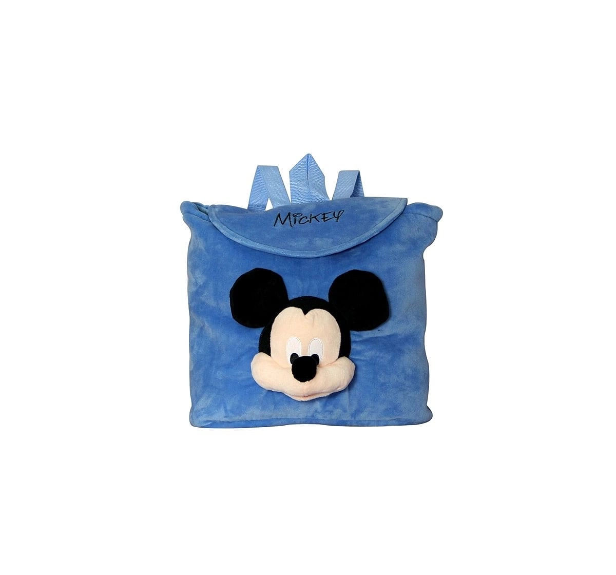 Disney Happiness Drawstring Closure Mickey Mouse Backpack_Blue_Free Size Plush Accessories for Kids age 6Y+ - 10.7 Cm 