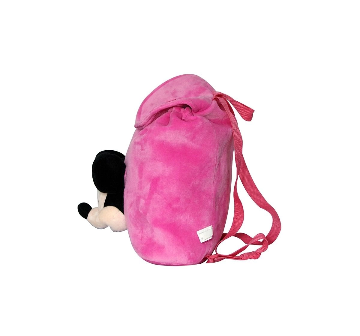 Disney Happiness Drawstring Minnie Mouse Backpack_Pink_Free Size Plush Accessories for Kids age 6Y+ - 12.6 Cm 