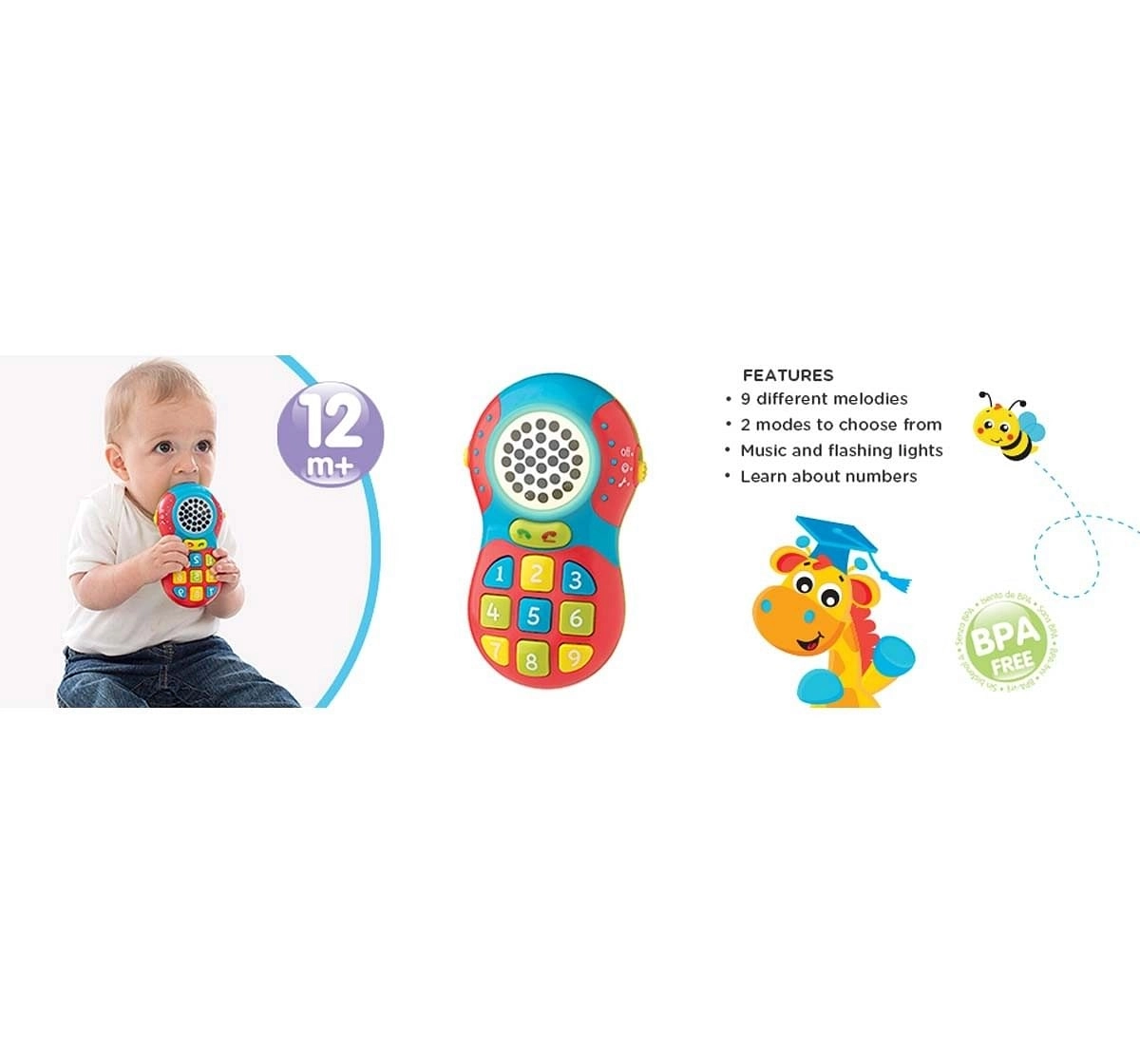 Playgro Dial-A-Friend Phone Learning Toys for Kids age 12M+ 